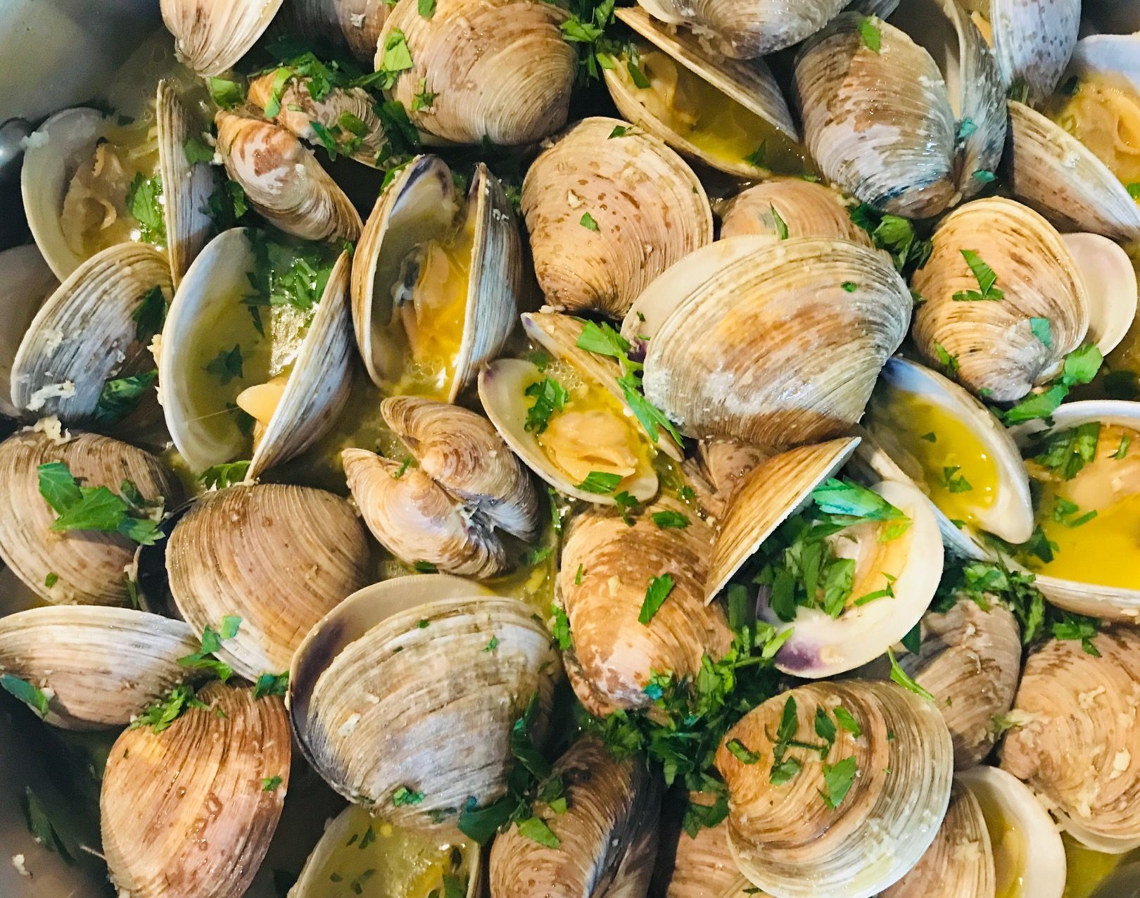 Steamed Clams with Garlic Butter and Wine - The Art of Food and Wine