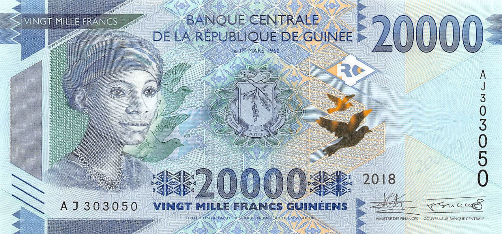 Guinea 20000 Francs 2018 Unc